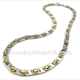 Herren Titan Gold Halbmond Halskette