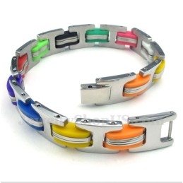 Buntes Titan-Gummiarmband Für Herren