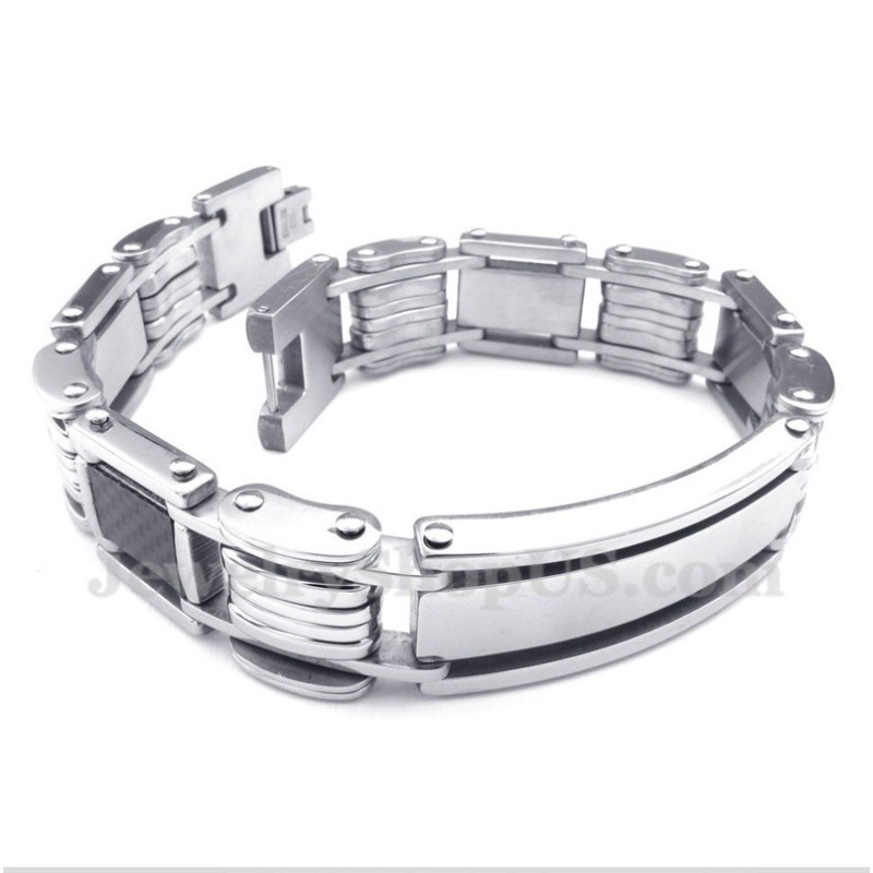 Herrenarmband Aus Titan Und Kohlefaser Herrenarmband Aus Titan Und Kohlefaser