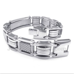 Herrenarmband Aus Titan Und Weißer Kohlefaser