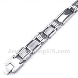 Herrenarmband Aus Titan Und Weißer Kohlefaser