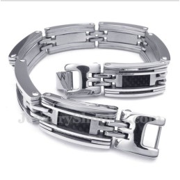 Herrenarmband Aus Titan Und Kohlefaserkabel
