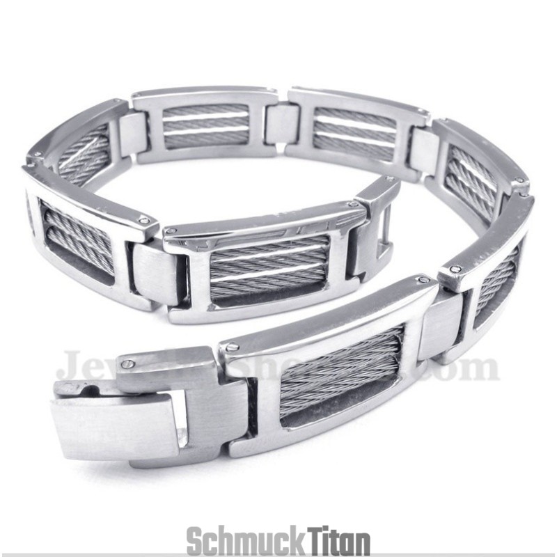 Herren-Titan-Kabelarmband