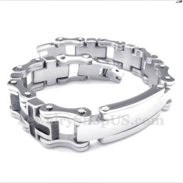 Schwarzes Kreuzarmband Aus Titan Für Herren