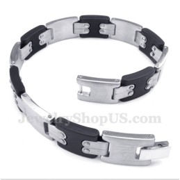 Schwarzes Titanarmband Für Herren