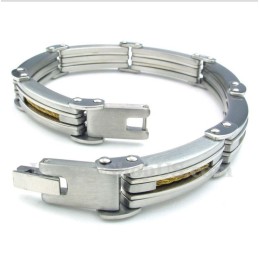 Herren-Kabelarmband Aus Titan Und Gold
