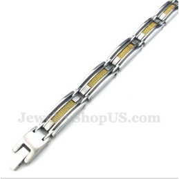 Herren-Kabelarmband Aus Titan Und Gold