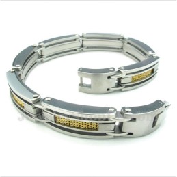 Herren-Kabelarmband Aus Titan Und Gold