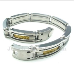 Herren-Kabelarmband Aus Titan Und Gold