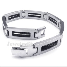 Herren-Titan-Kabelarmband In Schwarz