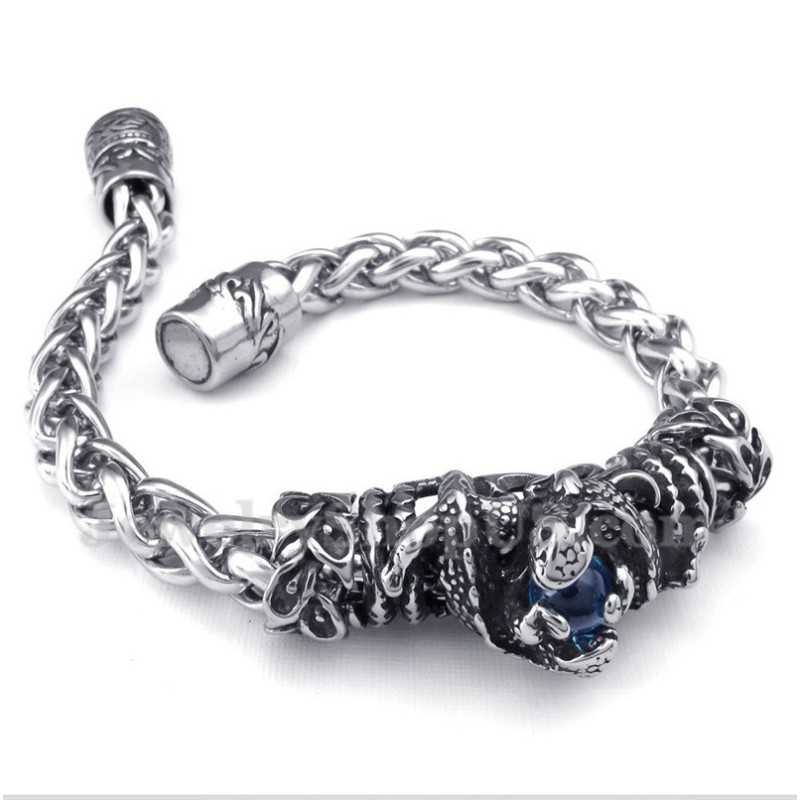 Herrenarmband Aus Titan Mit Blauen Diamanten Herrenarmband Aus Titan Mit Blauen Diamanten