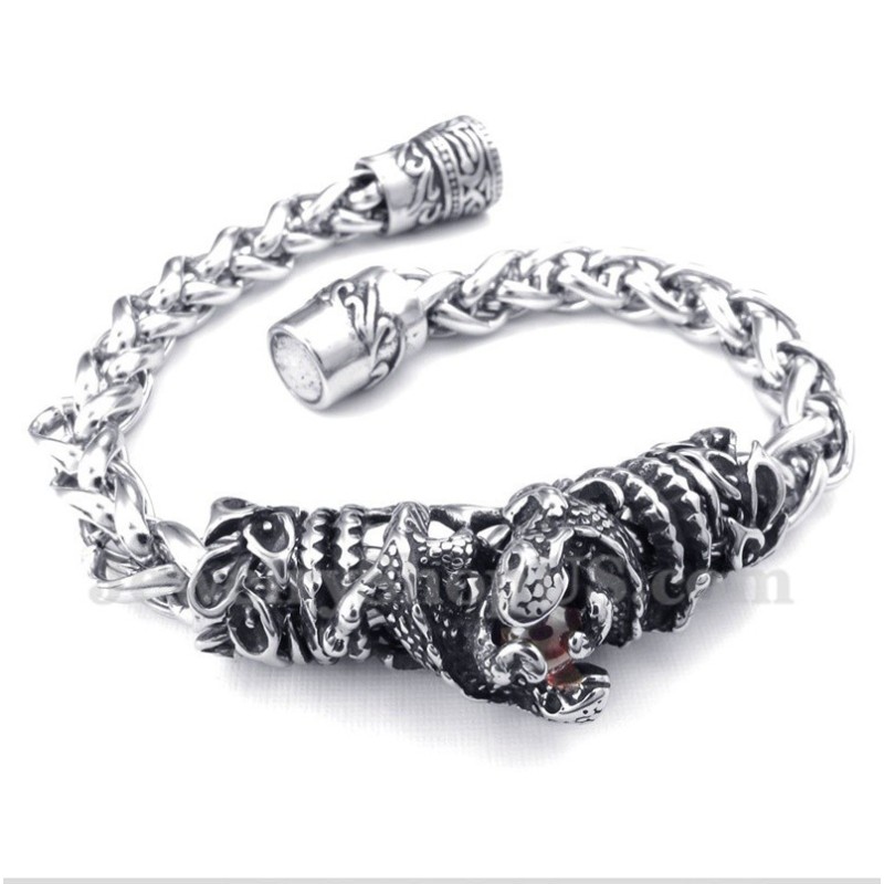 Herrenarmband Aus Titan Mit Roten Diamanten Herrenarmband Aus Titan Mit Roten Diamanten