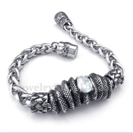 Herrenarmband Aus Titan Mit Weißen Diamanten
