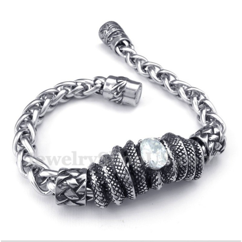 Herrenarmband Aus Titan Mit Weißen Diamanten Herrenarmband Aus Titan Mit Weißen Diamanten