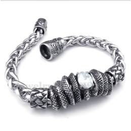Herrenarmband Aus Titan Mit Weißen Diamanten