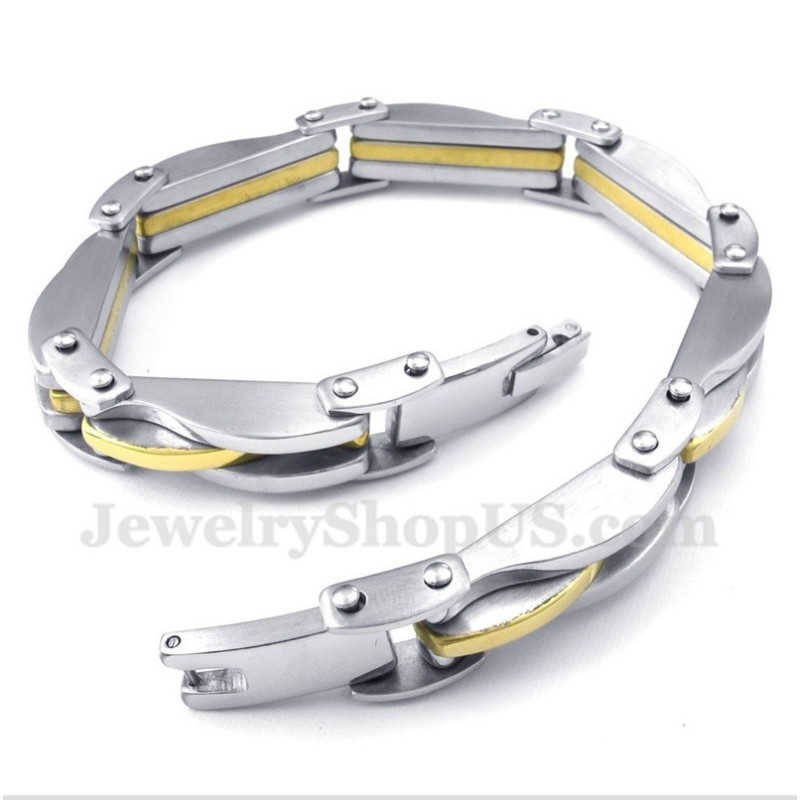 Herren Titan Gold Wellenarmband Herren Titan Gold Wellenarmband