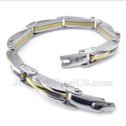 Herren Titan Gold Wellenarmband