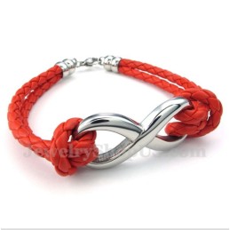 Herren-Lederarmband Aus Titan Mit Unendlichkeitssymbol