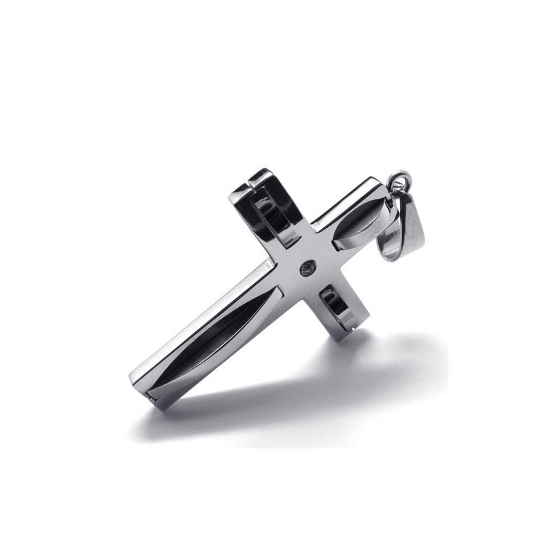 Modischer Titan-Anhänger Mit Wellenkreuz Modischer Titan-Anhänger Mit Wellenkreuz