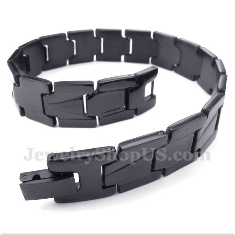 Schwarzes Titanarmband Für Herren Schwarzes Titanarmband Für Herren