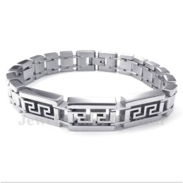 Herrenarmband Aus Titan Mit Griechischem Mäandermuster