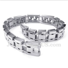 Herrenarmband Aus Titan Mit Griechischem Mäandermuster