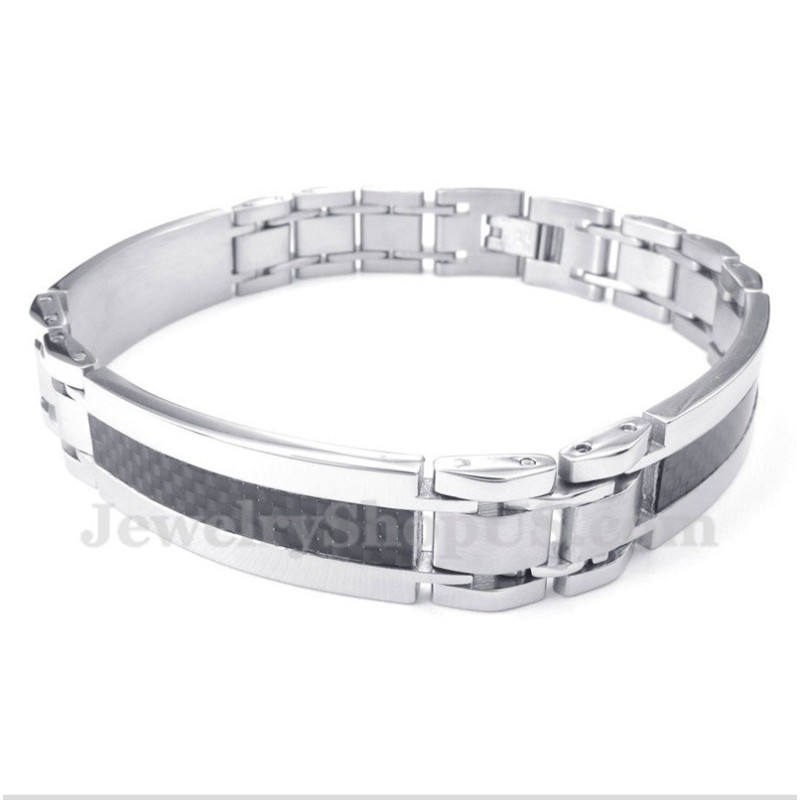 Herrenarmband Aus Titan Und Kohlefaser Herrenarmband Aus Titan Und Kohlefaser