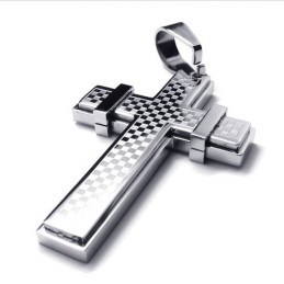 Modischer Kreuzanhänger Aus Titan (Silber)