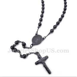 Herren Titan Schwarz Jesus Halskette