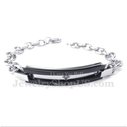 Herren Titan Schwarz Paar Armband