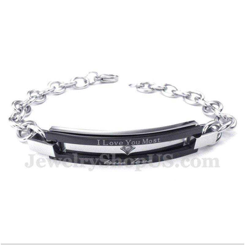Herren Titan Schwarz Paar Armband Herren Titan Schwarz Paar Armband