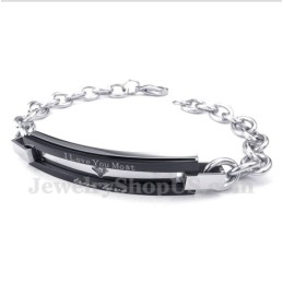 Herren Titan Schwarz Paar Armband