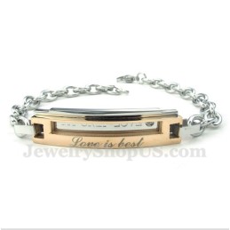 Herren Titan Gold Paar Armband