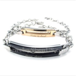 Herren Titan Gold Paar Armband