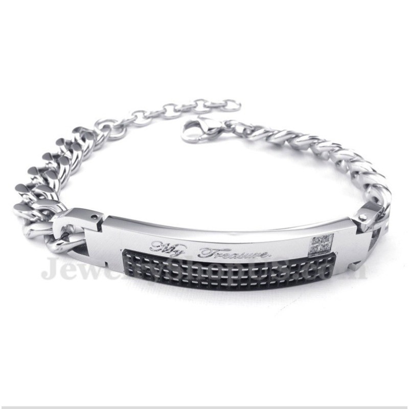 Herren Titan Black Diamond Herren Paar Armband Herren Titan Black Diamond Herren Paar Armband