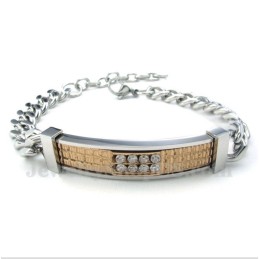 Damen Titan Gold Diamant Paar Armband