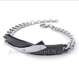 Herren Titan Schwarz Herren Paar Armband