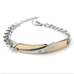 Damen Titan Gold Paar Armband