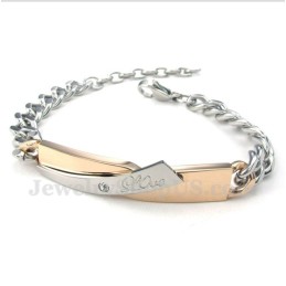 Damen Titan Gold Paar Armband