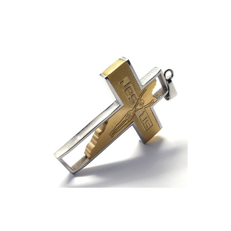 Jesuskreuz-Anhänger Aus Titan (Golden) Jesuskreuz-Anhänger Aus Titan (Golden)