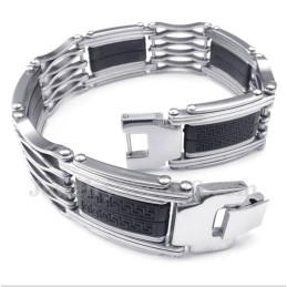 Herrenarmband Aus Titan Mit Griechischem Mäandermuster