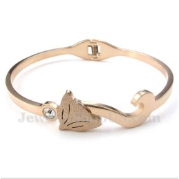 Herrenarmband Aus Titan Und Roségold Mit Fuchsmotiv