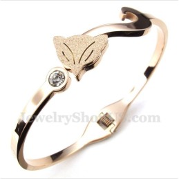 Herrenarmband Aus Titan Und Roségold Mit Fuchsmotiv