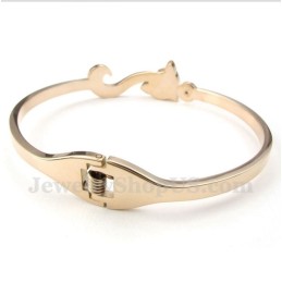 Herrenarmband Aus Titan Und Roségold Mit Fuchsmotiv