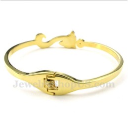 Herren-Armband Aus Titan Und Gold Mit Fuchs-Motiv