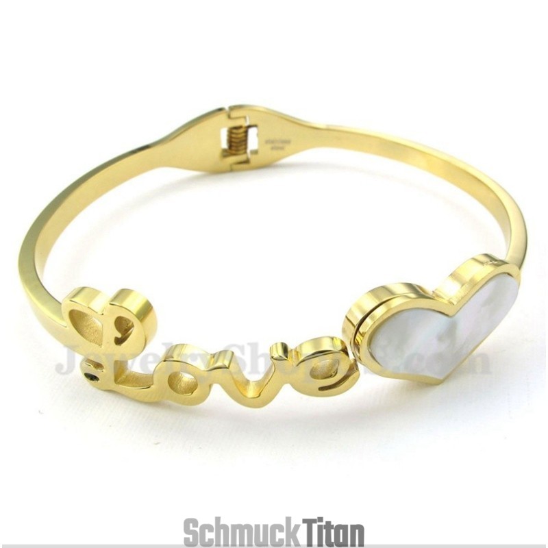 Herren Titan Gold Love Armband