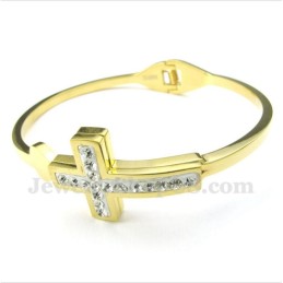 Herren-Kreuzarmband Aus Titan Und Gold