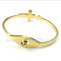 Herren-Kreuzarmband Aus Titan Und Gold