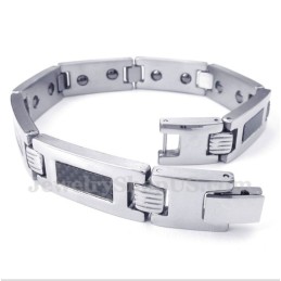 Herrenarmband Aus Titan Und Kohlefaser Mit Magnet