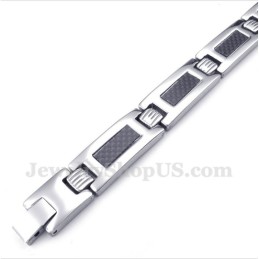 Herrenarmband Aus Titan Und Kohlefaser Mit Magnet